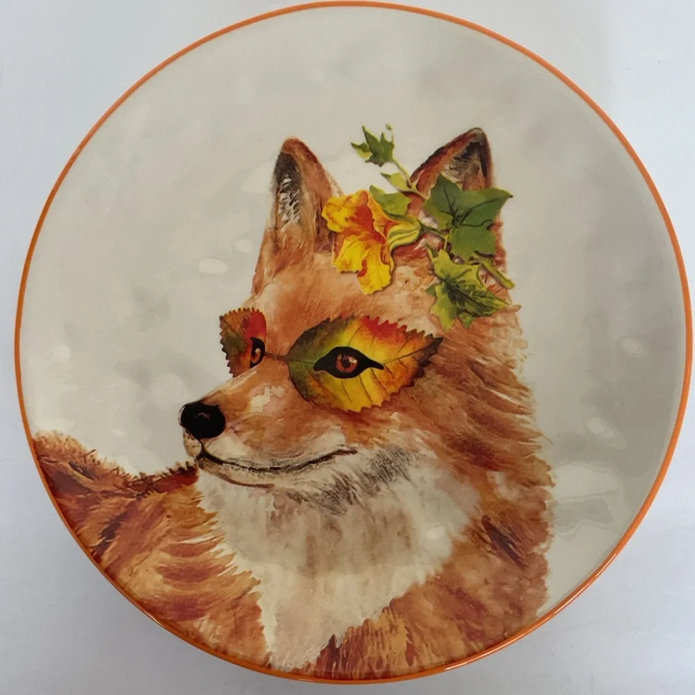 Pier 1 Harvest Garden Critters Salad Plates set of four NWT